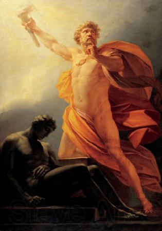 Heinrich Friedrich Fuger Prometheus brings Fire to Mankind Norge oil painting art